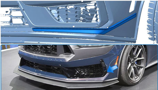 Ford Mustang Dark Horse 2024-Up ABS Front Bumper Canards