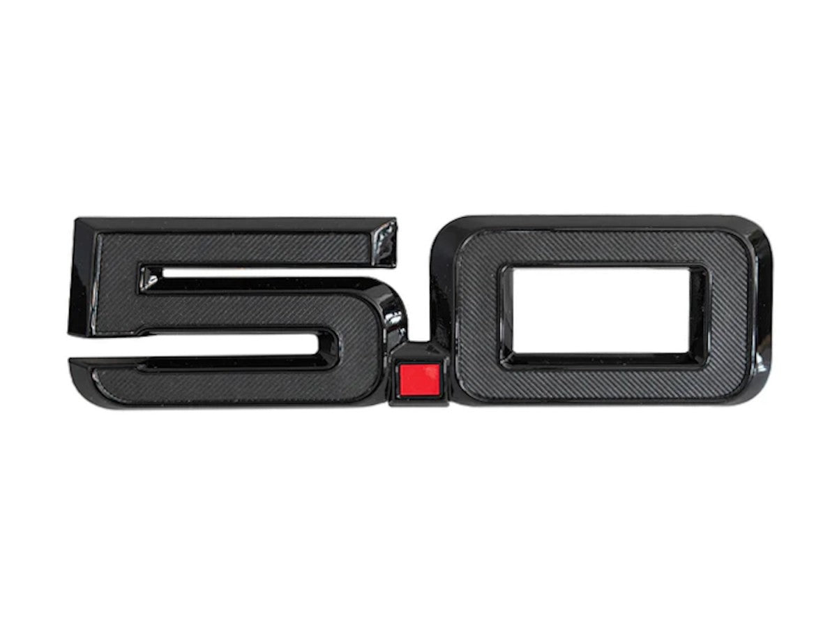 Ford Mustang 5.0 Fender Emblem - Black